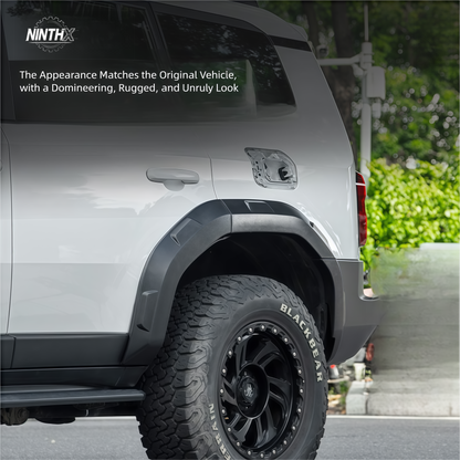 Bolt on with hardware wide fender flares