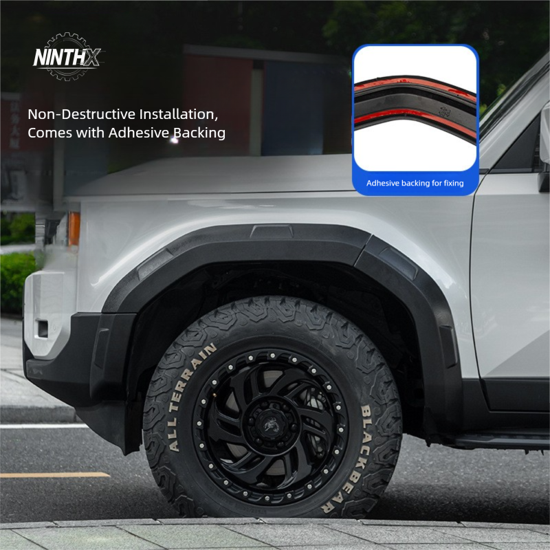 Scratch resistant finish wide fender flares