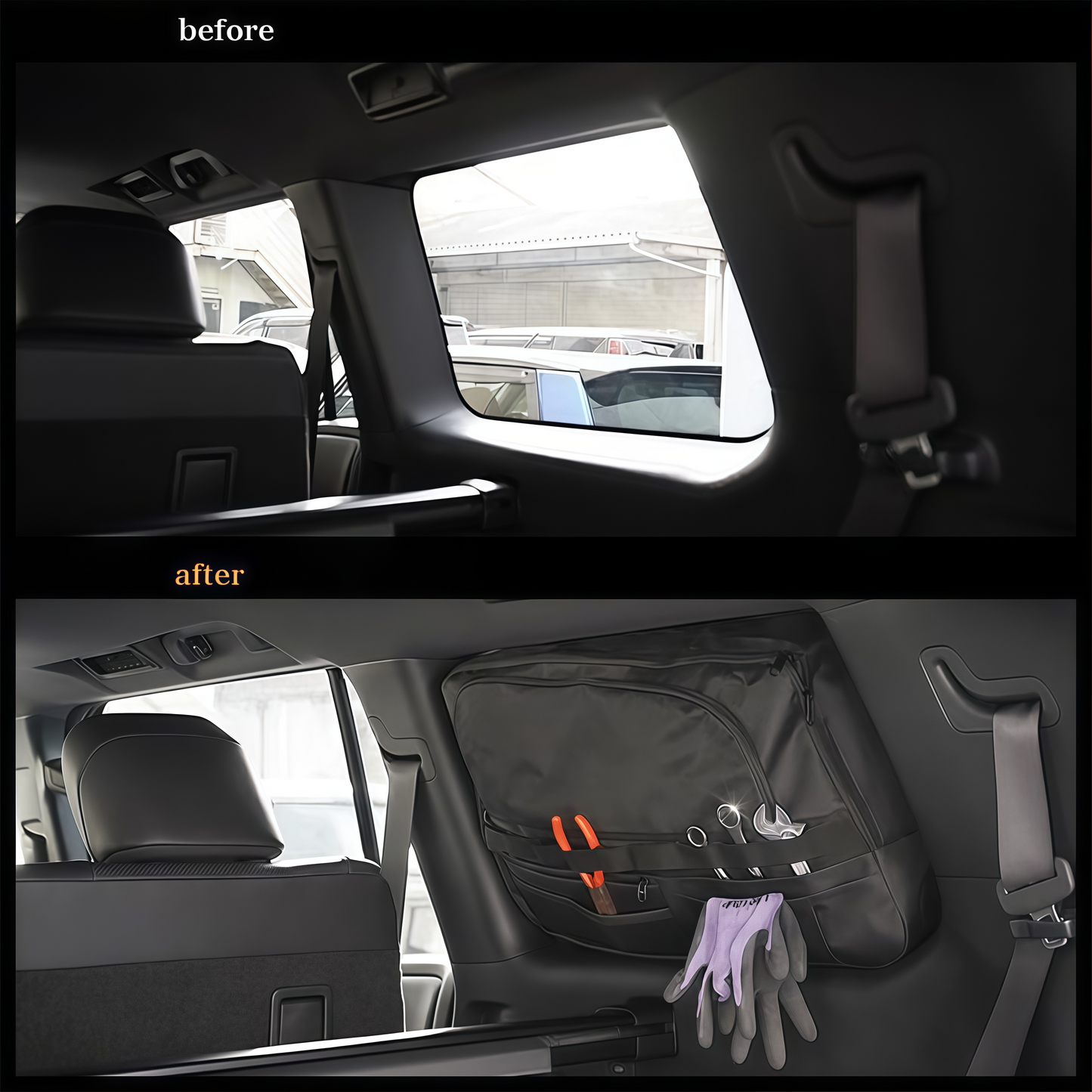 Rear side window fit cargo side window storage panel for Land Cruiser Prado LC250