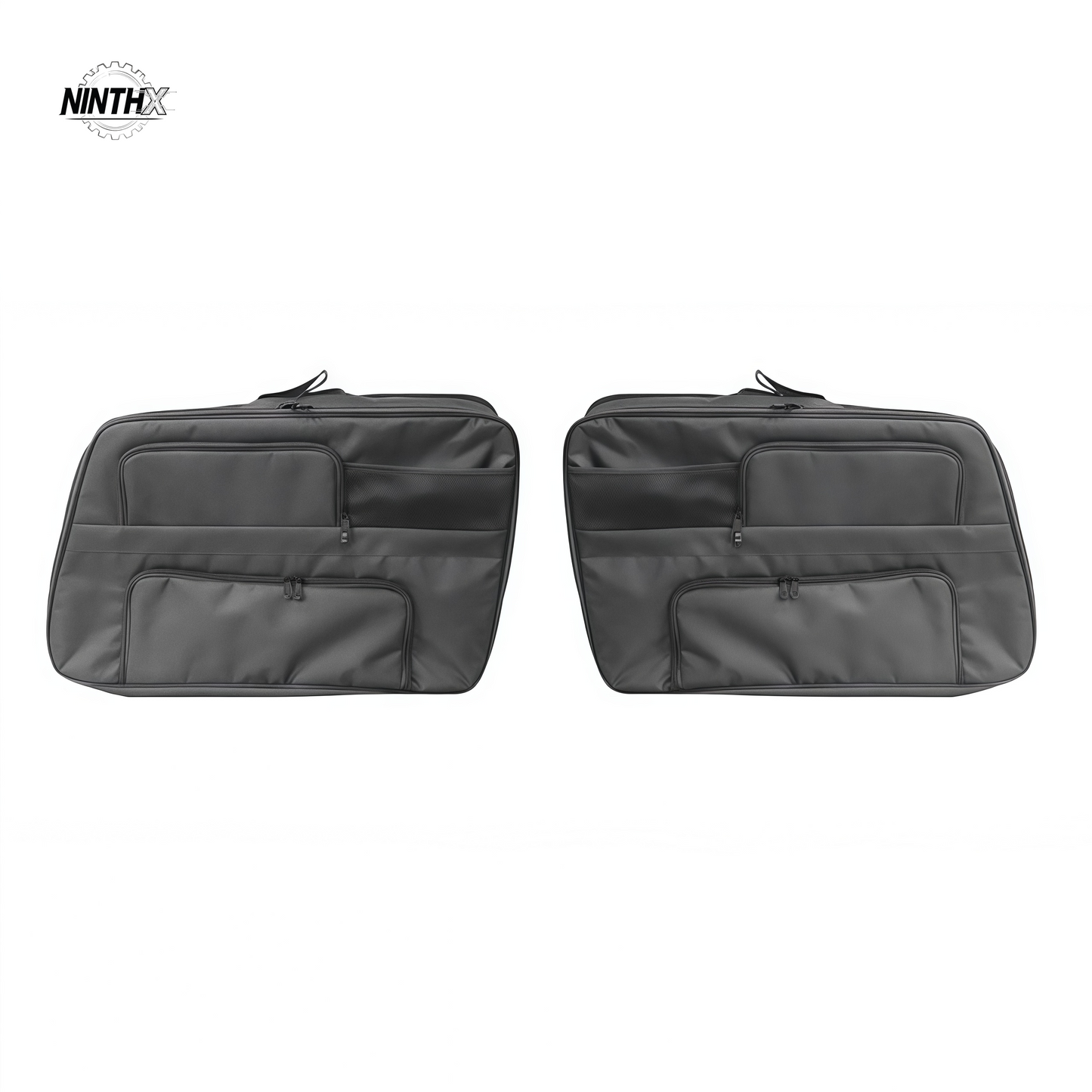 Zip pocket compartments cargo side window storage panel