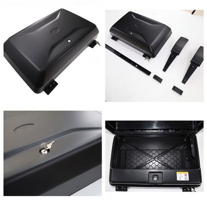 Heavy-duty side-mount overlanding gear box fitment detail on Defender L663 90/110/130