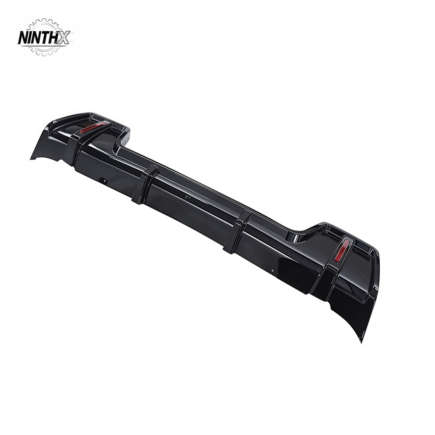 Scratch-resistant rear bumper lip spoiler, side profile