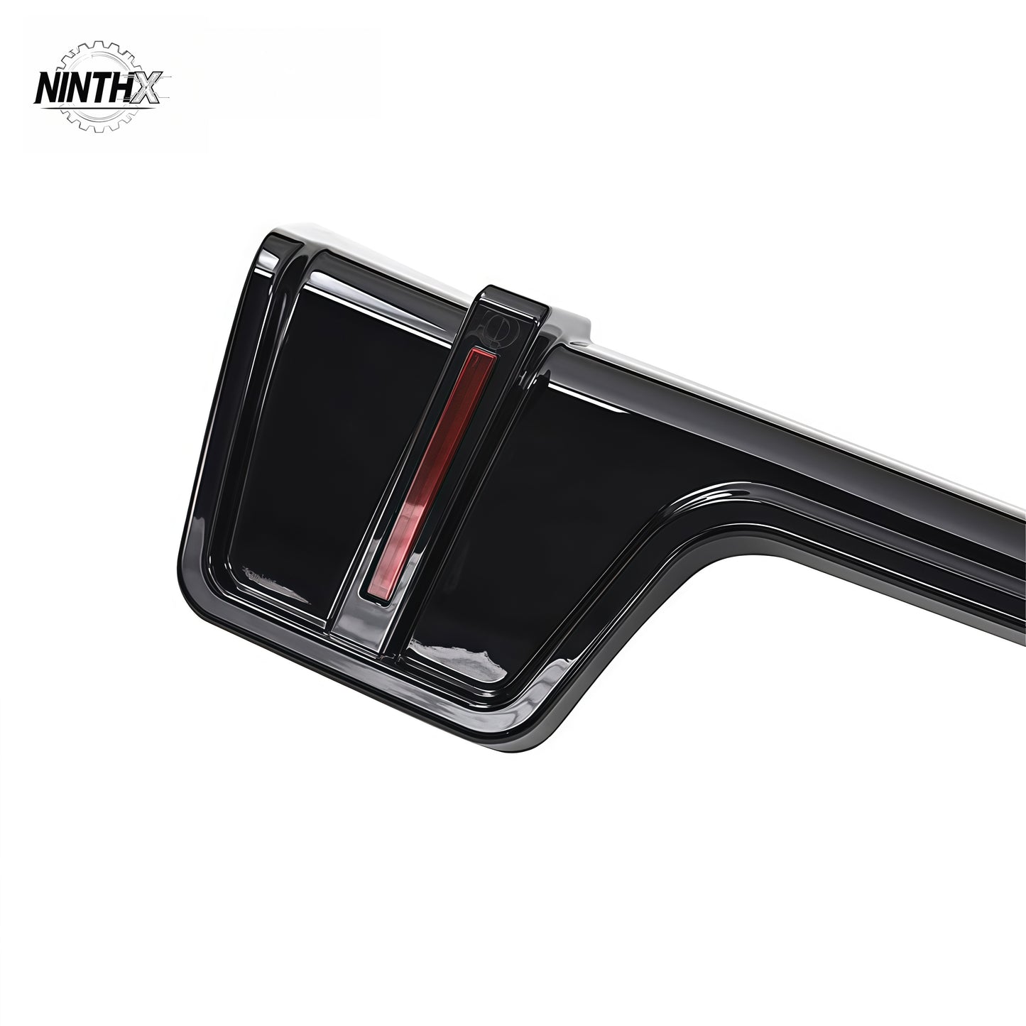 Rock-style rear bumper guard LED diffuser, detail view