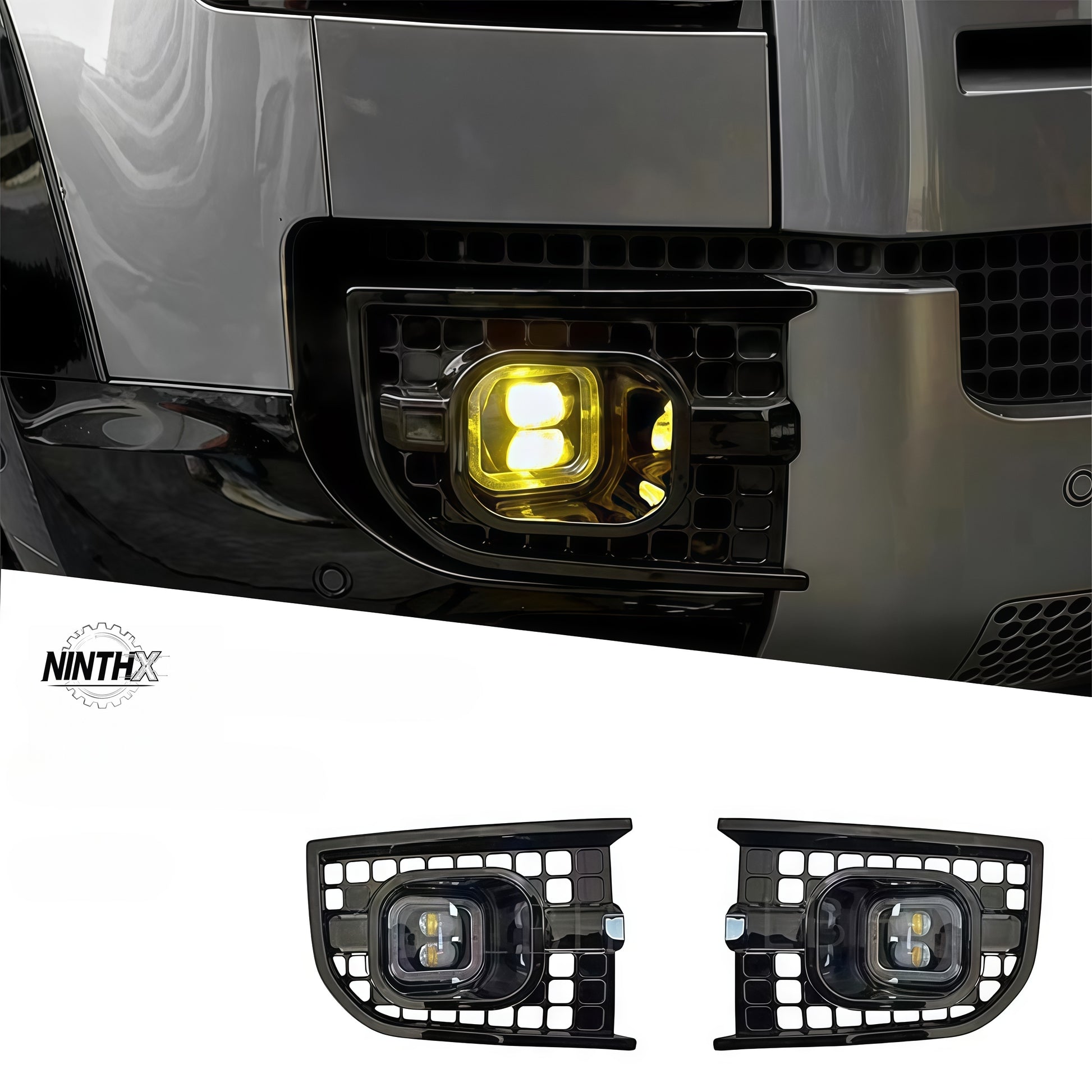 Plug-and-play off-road reverse fog lights, front angle view