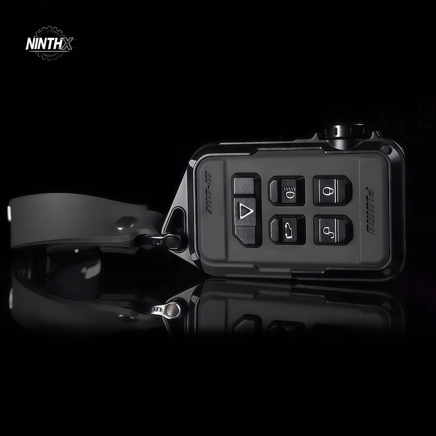 Heavy-duty impact-resistant key shell, close-up detail