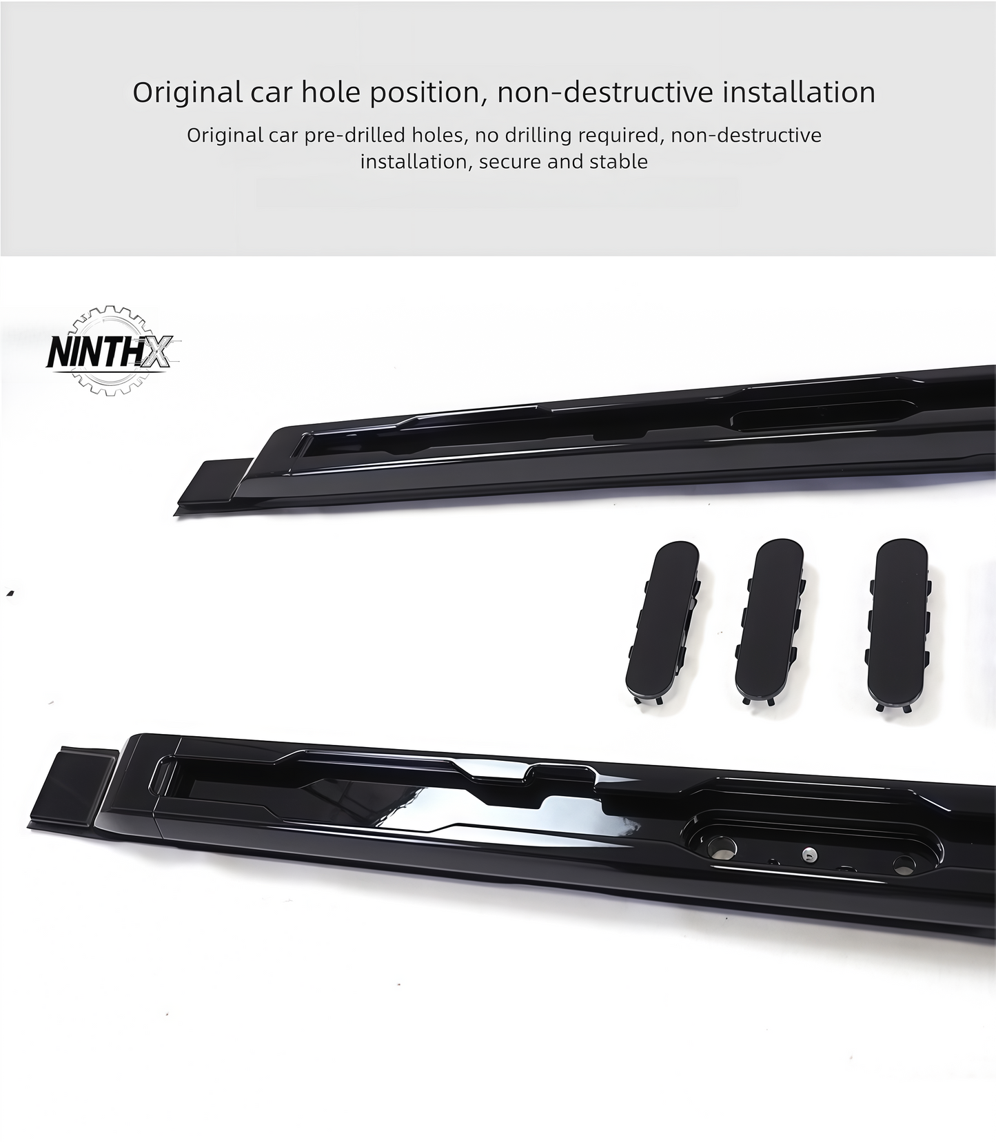 No-drill clamp-on Defender roof rack, fitment view