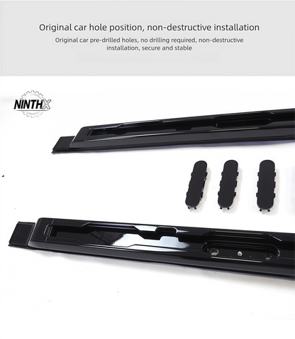 No-drill clamp-on Defender roof rack, fitment view