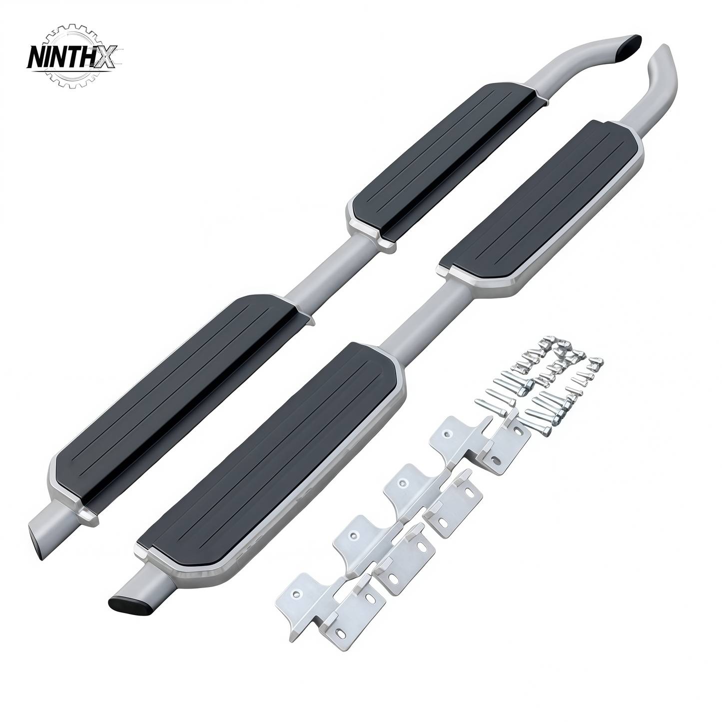 Bolt-on off-road side step nerf bars fits Defender L663 90/110/130, fitment view