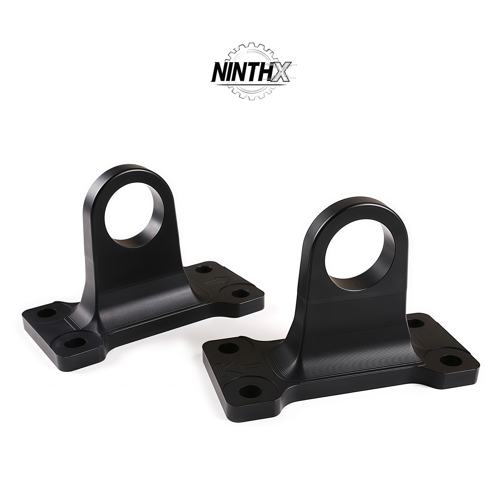 Off-road forged steel towing shackle, close-up detail