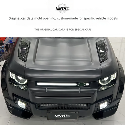 Aggressive bonnet intake grille upgrade, side profile