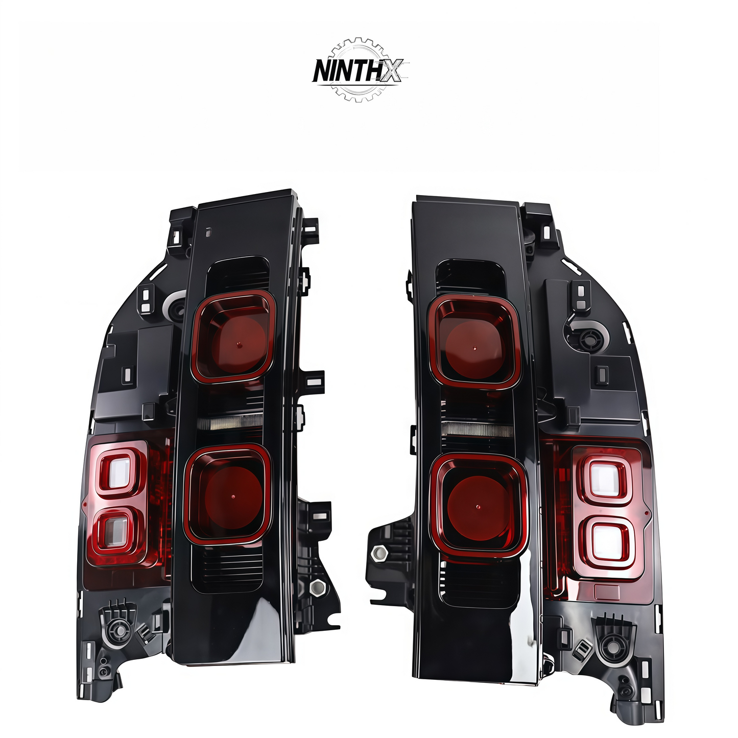 Smoked-black LED taillights limited edition for Defender L663 90/110/130, full kit view
