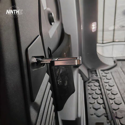 Rear seat recline tilt adjustment bracket for Defender L663 90/110/130, installed view