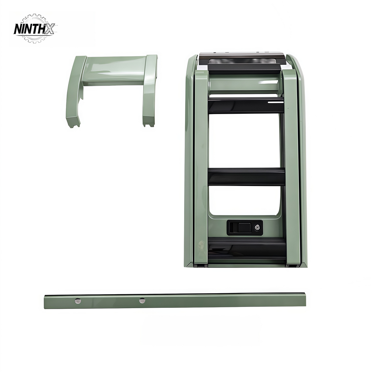 Bolt-on side roof rack ladder, detail view