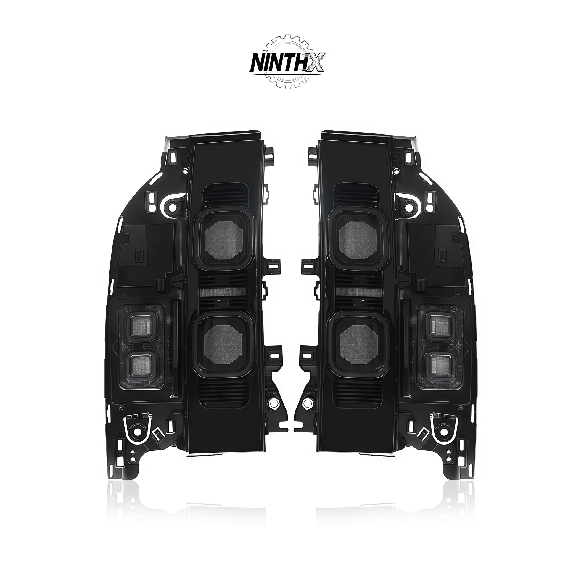 Plug-and-play sequential turn signal taillights fits Defender L663 90/110/130, fitment view