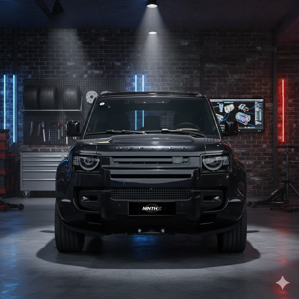 007 Edition blackout stealth bumper kit for Defender L663 90/110/130, installed view