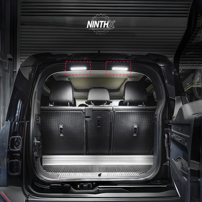 LED rear trunk boot cargo light upgrade for Defender L663 90/110/130, installed view