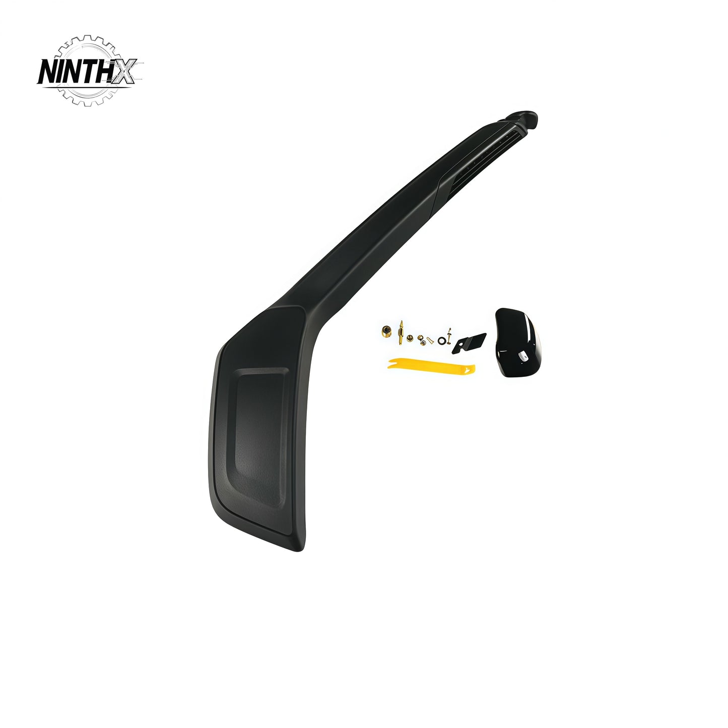 Off-road performance snorkel air intake, close-up detail