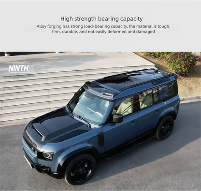 Weather-resistant aluminum cargo carrier, detail view