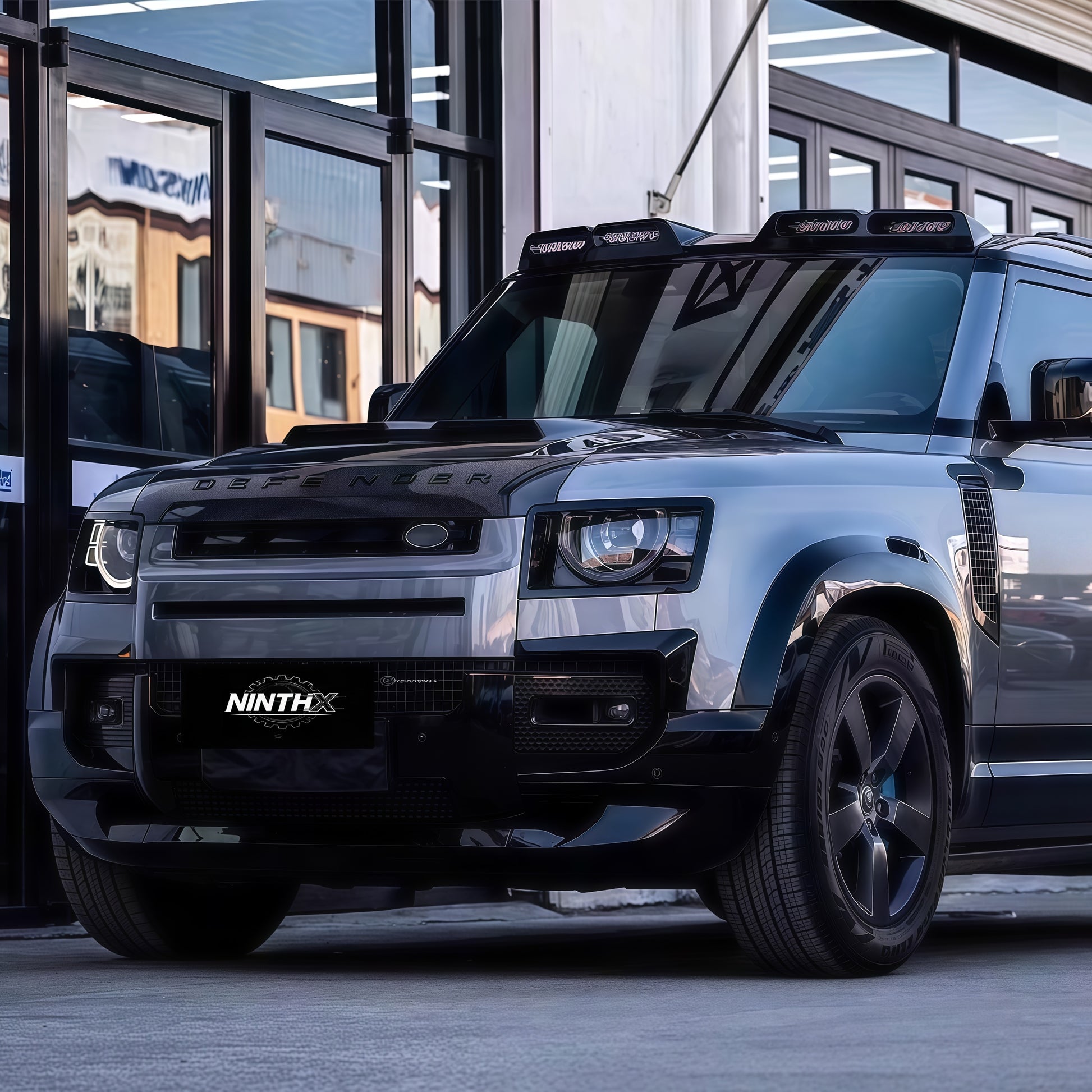 Direct bolt-on aggressive Kahn hood, side profile