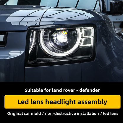 DOT-approved aggressive projector headlights, side profile
