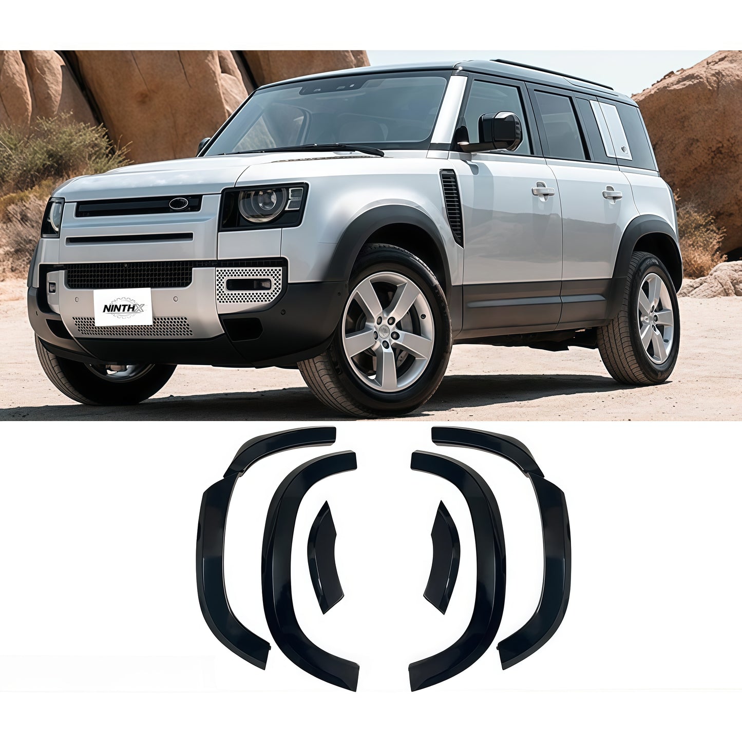 Aggressive stance exterior arch molding, side profile