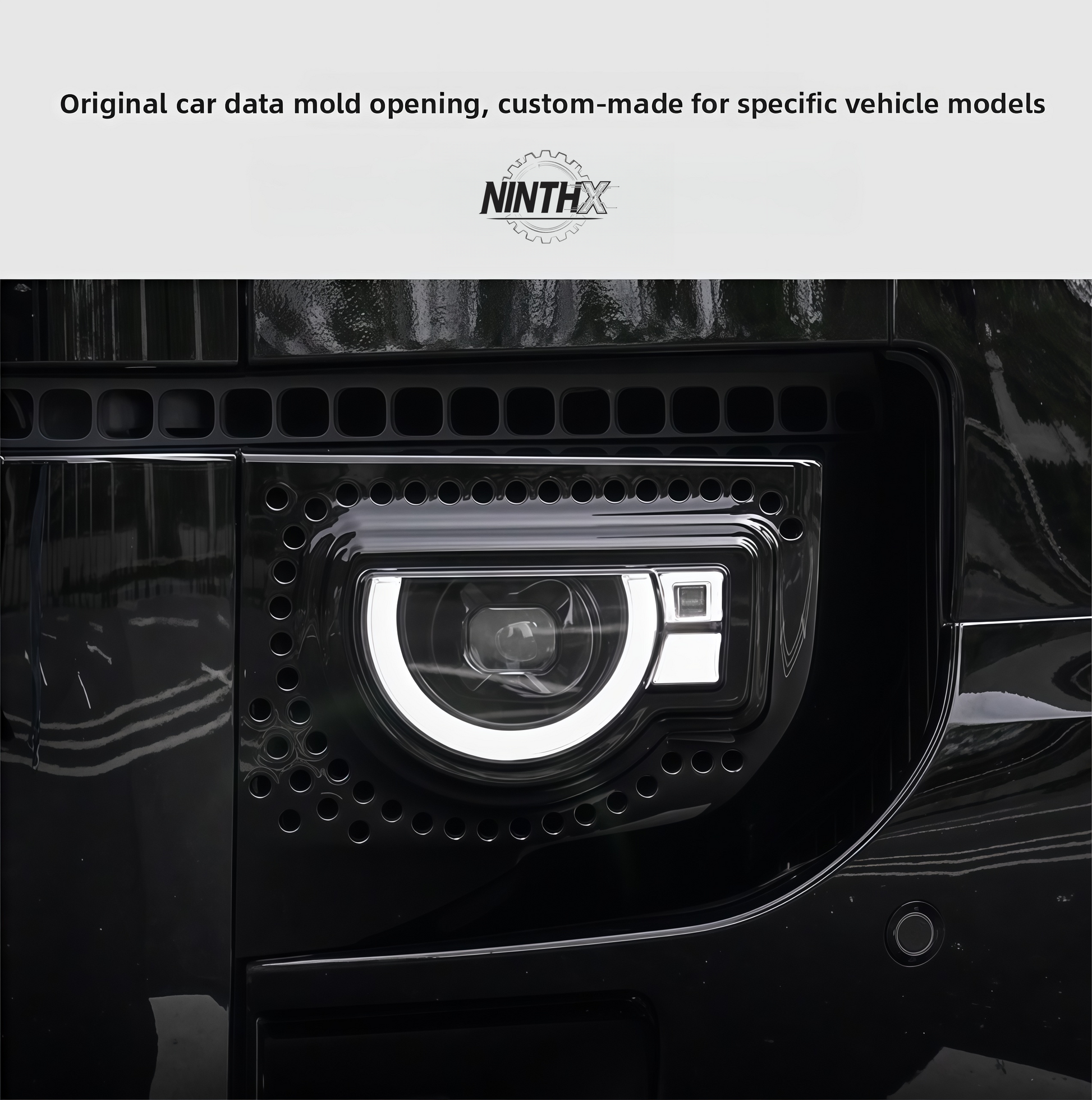 IP67 waterproof dual-color LED fog lights, side profile