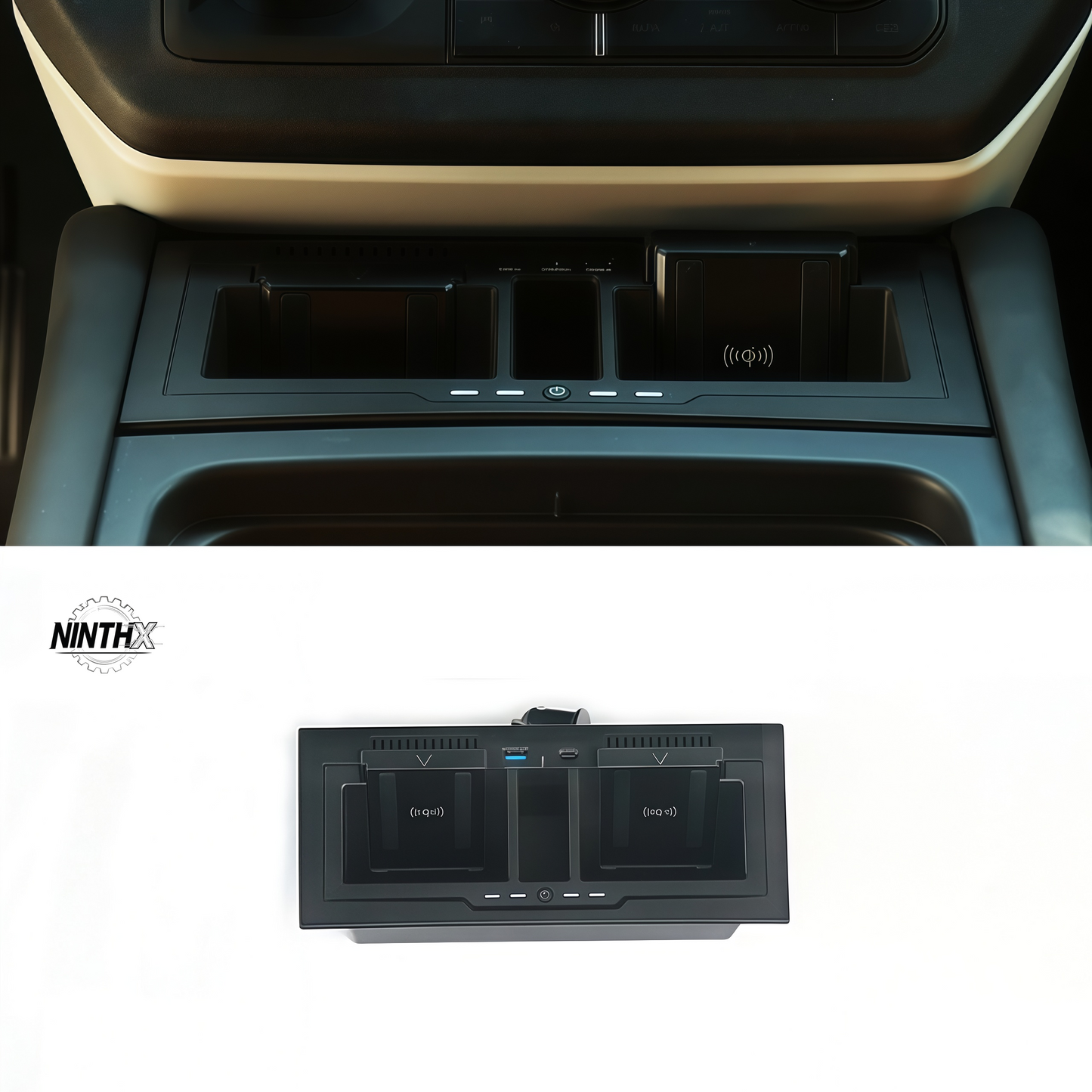 Dual USB-C Type-C charging port upgrade, close-up detail