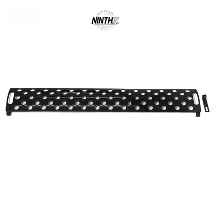 Aggressive rear bumper exhaust finisher, side profile