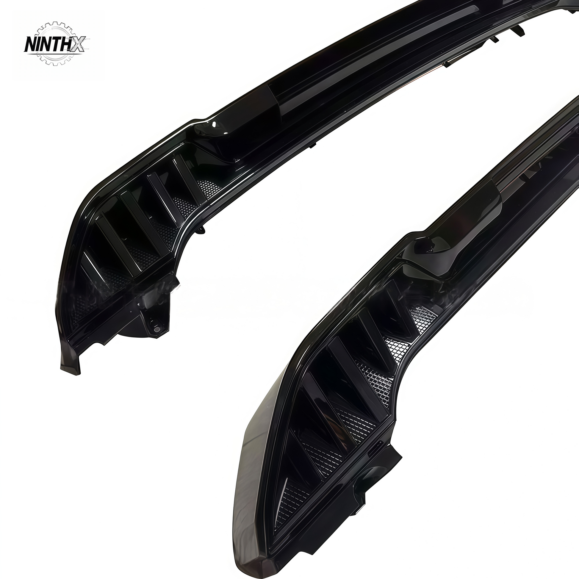 Mechanical LED spoiler with sequential lights, detail view