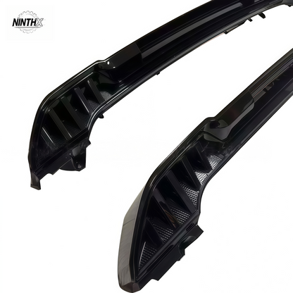 Mechanical LED spoiler with sequential lights, detail view