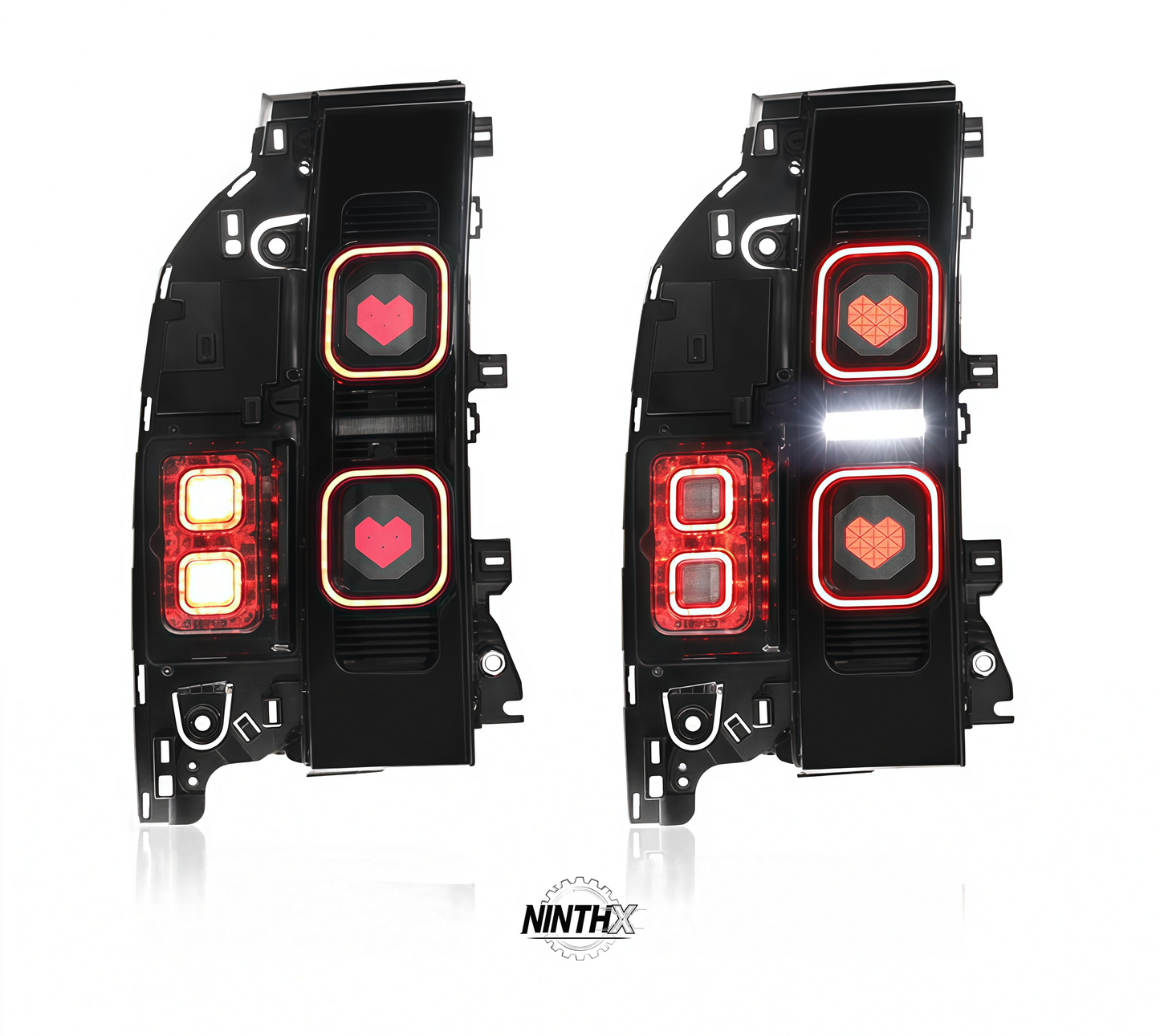 Start-up animation LED tail lamp assembly, finish detail