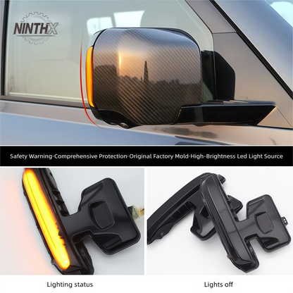 Dynamic sweep LED mirror turn signal, finish detail