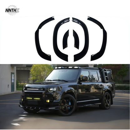 Defender 130 wide fender flare upgrade, finish detail