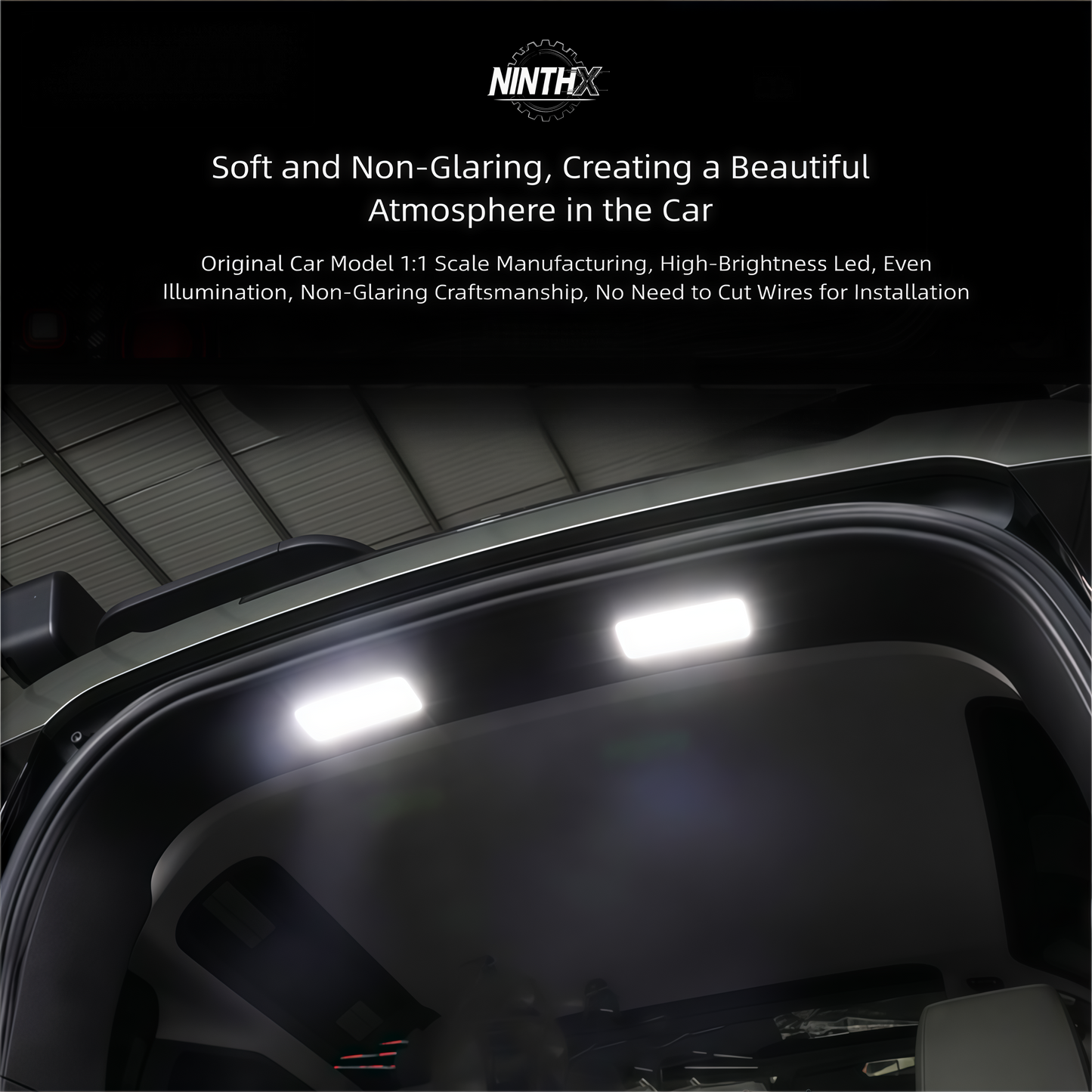 Plug-and-play cargo area lighting fits Defender L663 90/110/130, fitment view