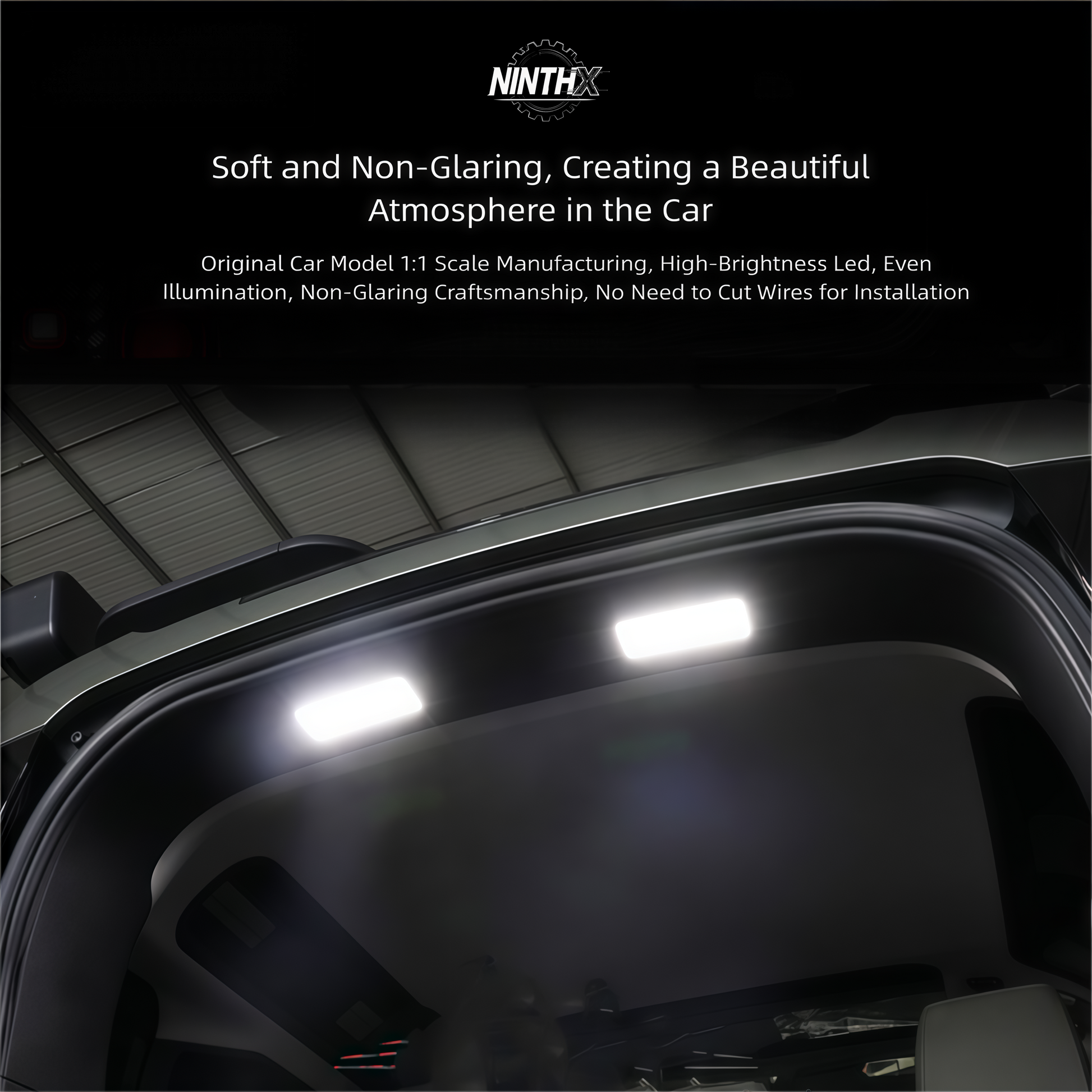 Plug-and-play cargo area lighting fits Defender L663 90/110/130, fitment view