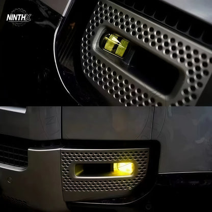 Amber yellow LED bumper fog light kit, finish detail