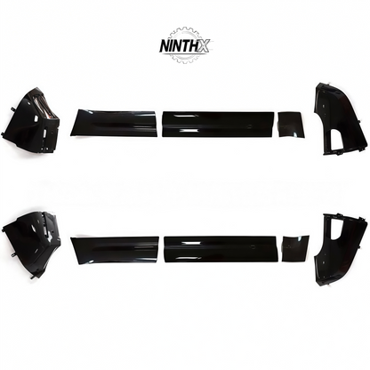 Direct-fit Defender side skirt kit, finish detail