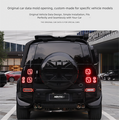 Dynamic sequential OLED tail lights, detail view