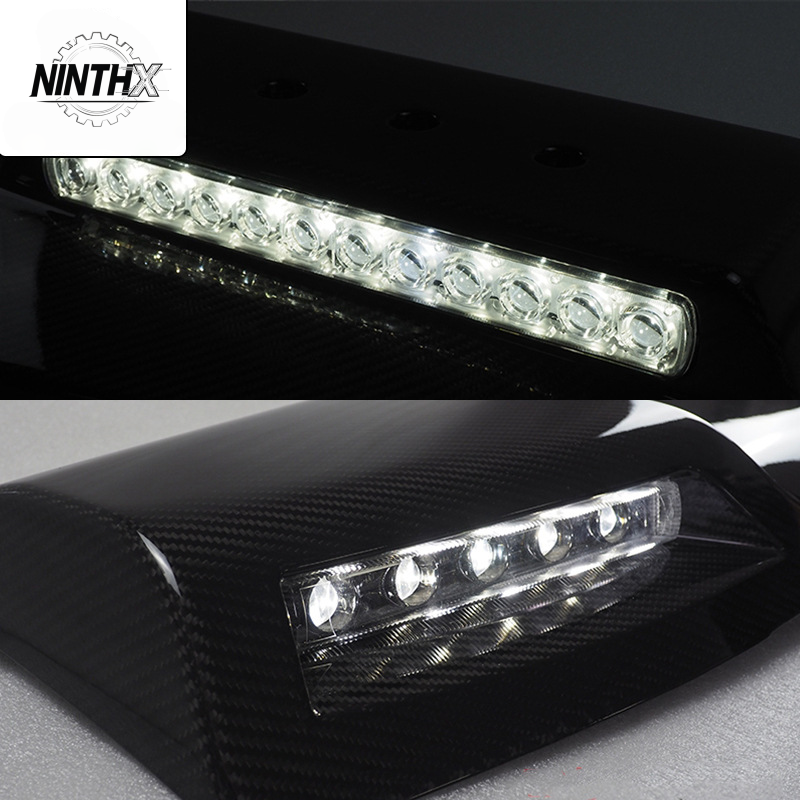 Real carbon fiber housing light pod, side profile