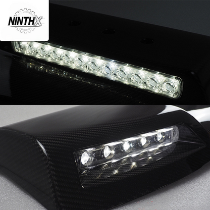 Real carbon fiber housing light pod, side profile