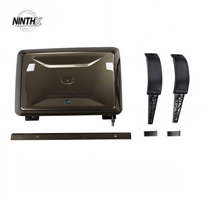 Side-bracket mounted overlanding box for Defender L663 90/110/130, full kit view