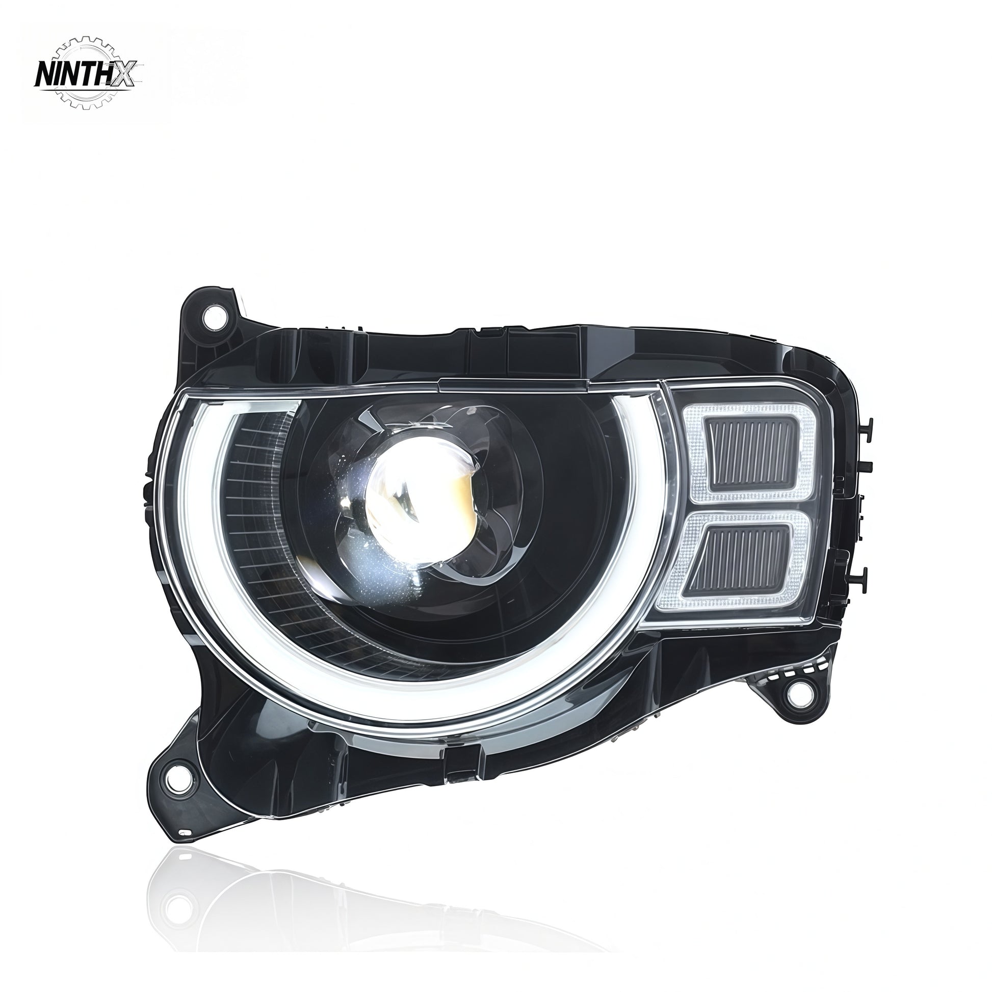 Ultra-bright matrix-style LED headlights for Defender L663 90/110/130, full kit view