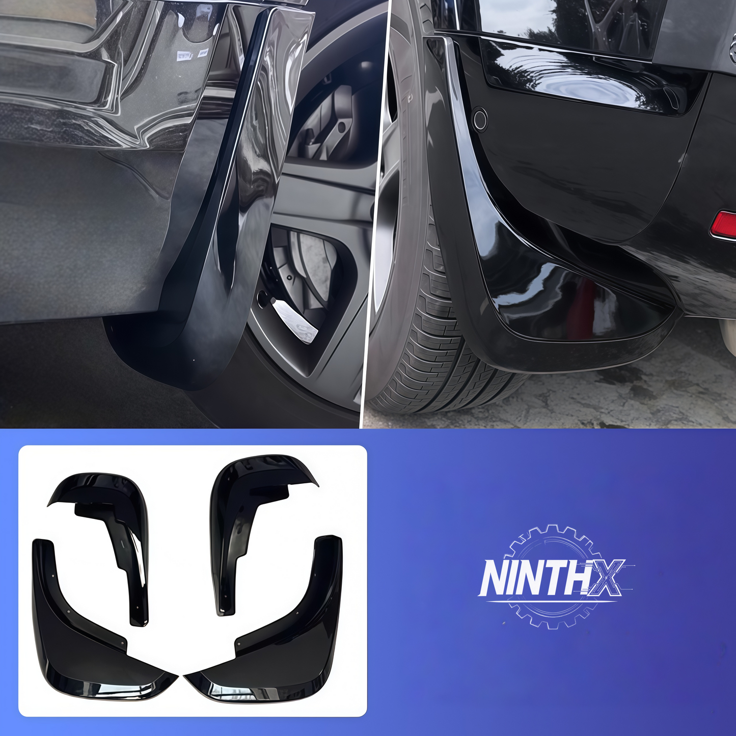 Factory-mount no-drill mud flap kit, detail view