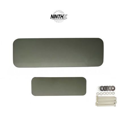 Replacement gloss spare wheel housing lid for Defender L663 90/110/130, full kit view