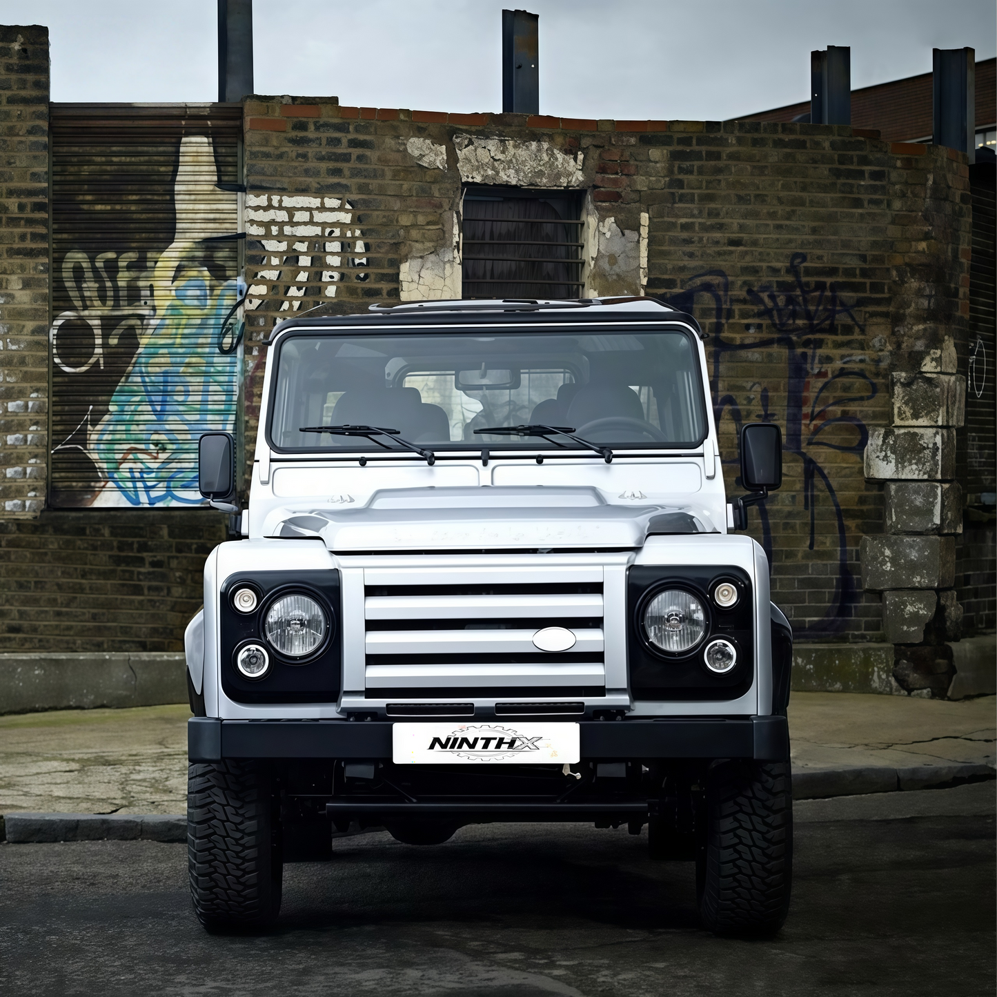 Direct-replacement classic grille fascia, front angle view