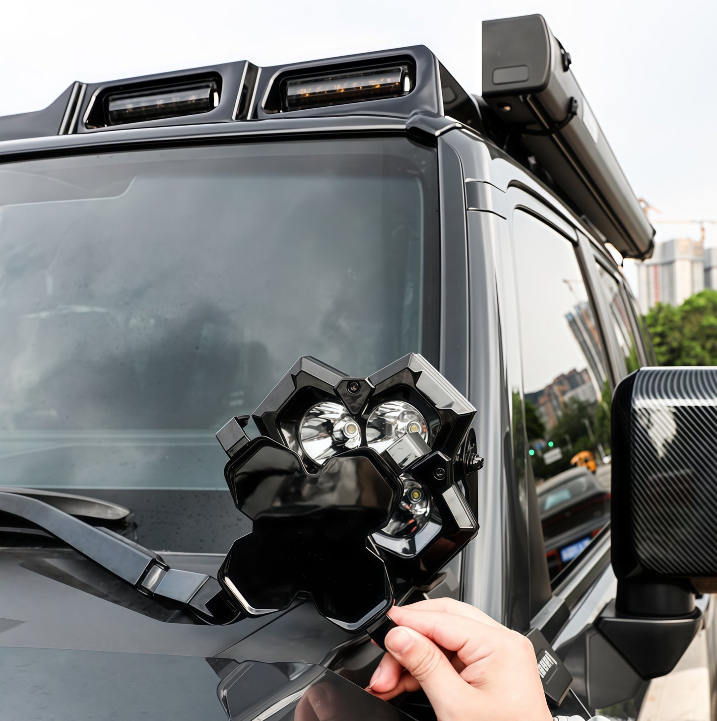 LC-J31 specific fit A-pillar light mounts
