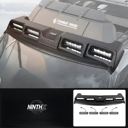 Trail lighting ahead front roof spoiler