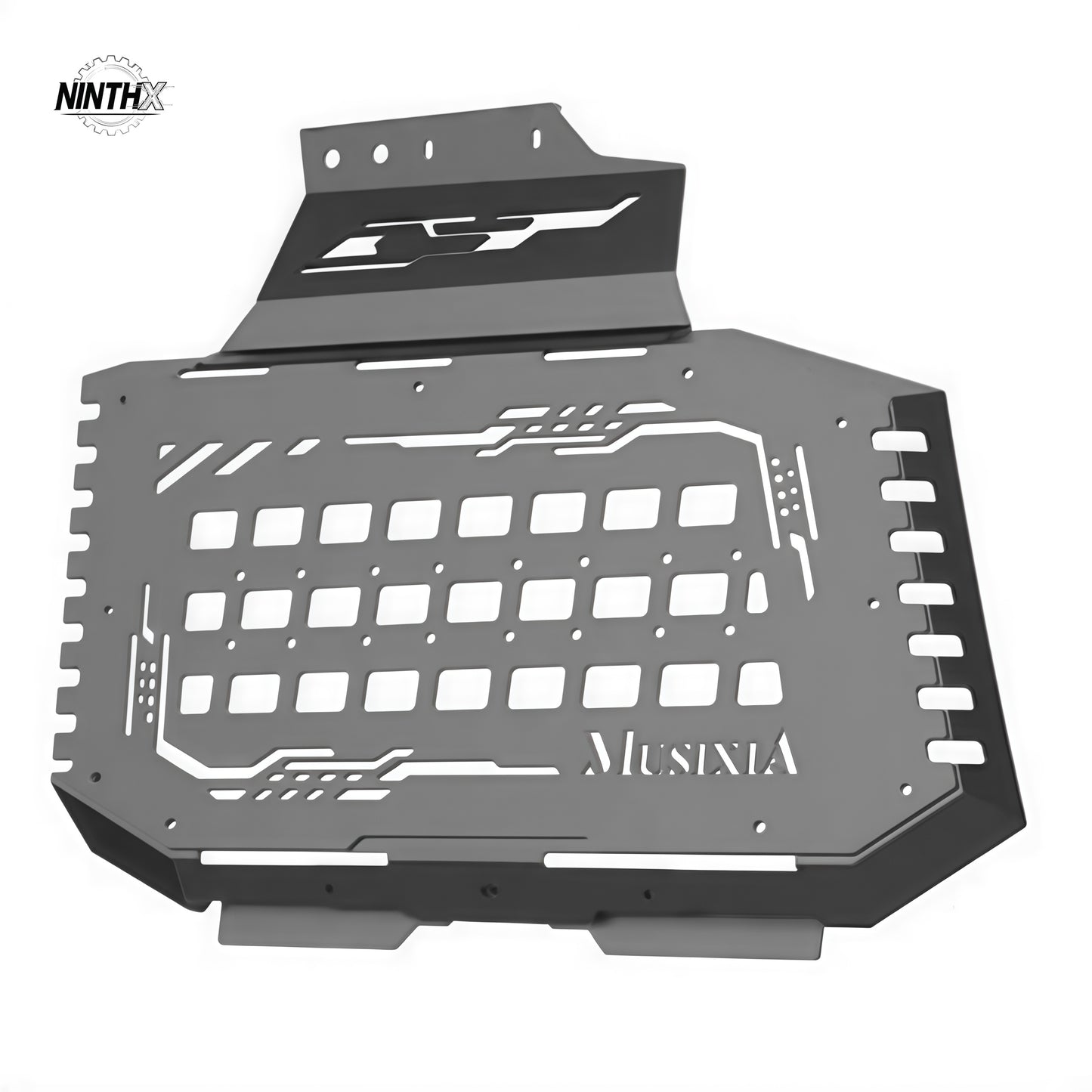 Black aluminum MOLLE side window panel, Style 2, for Land Cruiser Prado LC250