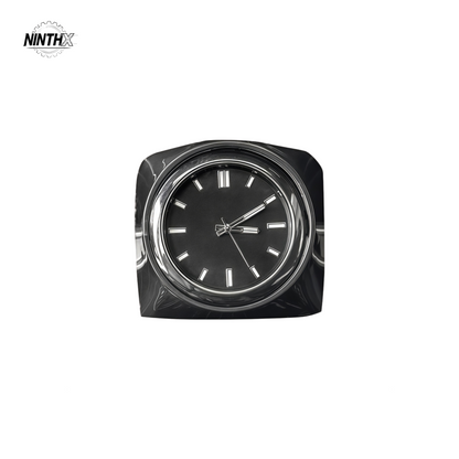Chrome-rimmed analog quartz console clock for Toyota Land Cruiser Prado LC250