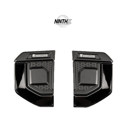 Pair of gloss black Modellista-style fender side vent trim covers, left and right, for Toyota Land Cruiser Prado LC250